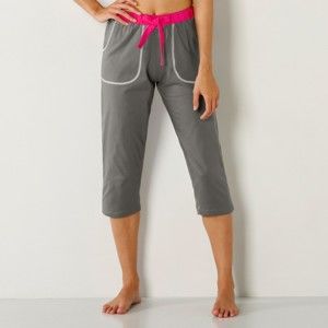 Blancheporte Jednofarebné pyžamové nohavice, krátke sivá 50