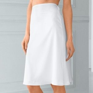 Blancheporte Saténová spodničková sukňa biela 50
