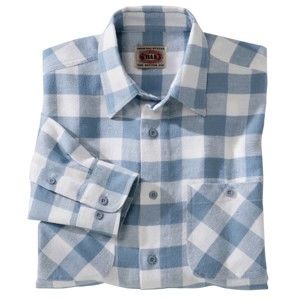 Blancheporte Kockovaná flanelová košeľa modrá/biela 49/50
