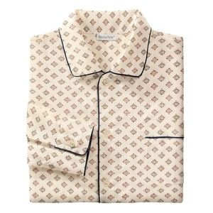 Blancheporte Predĺžený pyžamový kabátik s potlačou béžová 127/136 (3XL)