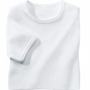 Blancheporte Spodné tričko s okrúhlym výstrihom, sada 3 ks biela 117/124 (3XL)