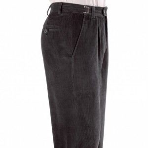 Blancheporte Menčestrové nohavice, 2x1 záhyb sivá 60