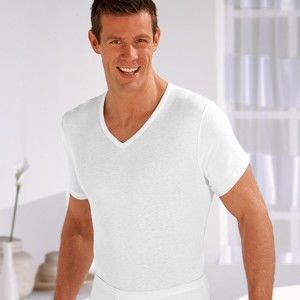 Blancheporte Spodné tričko, výstrih "V", sada 2 ks biela 101/108 (XL)