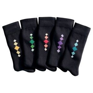Blancheporte Ponožky s farebným motívom, sada 5 párov živé farby 47/50
