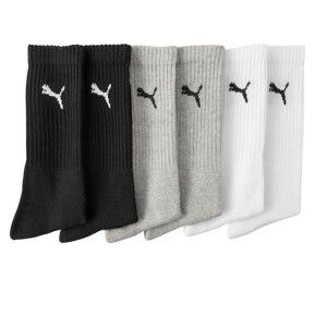 Blancheporte Športové ponožky Puma, sada 6 párov 2x čierna + 2x sivá + 2x biela 39/42