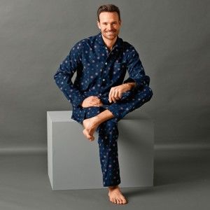 Blancheporte Klasické pyžamo s potlačou nám. modrá 107/116 (XL)