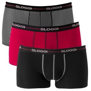 Blancheporte Boxerky Men Štart Sloggi, súprava 3 ks sivá,čierna,červená XL
