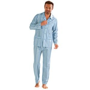 Blancheporte Klasické pruhované pyžamo prúžky modrá 137/146 (4XL)