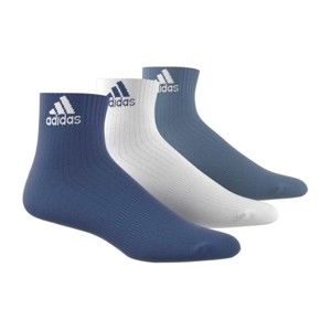 Blancheporte Členkové ponožky Ankle Crew quarter od Adidas, sada 3 párov modrá+biela 47/50
