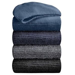 Blancheporte Podkolienky s masážnym efektom, 98 % bavlna, 2 páry modrá džínsová 35/38