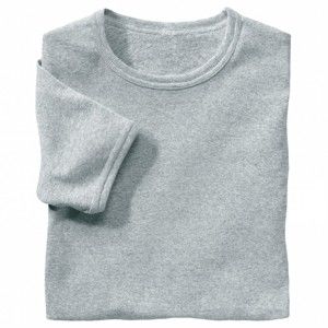 Blancheporte Spodné tričko s okrúhlym výstrihom, sada 3 ks sivý melír 101/108 (XL)