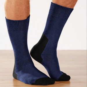 Blancheporte Pracovné ponožky, sada 2 párov nám. modrá 47/50