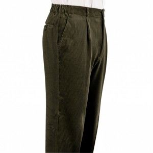Blancheporte Menčestrové nohavice, pružný pás zelená 52