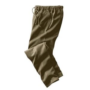Blancheporte Meltonové nohavice, rovný spodný lem khaki 44/46