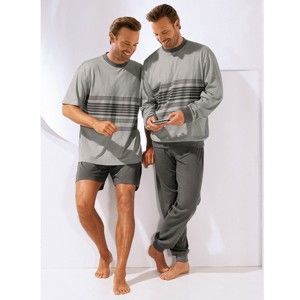 Blancheporte Pruhované pyžamo s nohavicami sivá 78/86 (S)