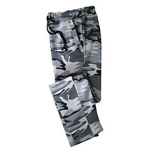 Blancheporte Meltonové nohavice, rovný spodný lem sivá vojenský vzor 60/62