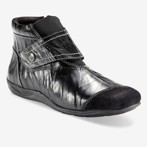 Blancheporte Členkové topánky z pružnej kože čierna 38
