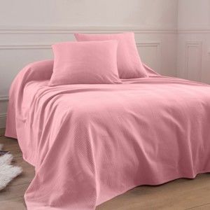 Blancheporte Prikrývka na posteľ ružová obliečka na vank. 65x65cm