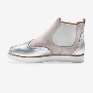 Blancheporte Členkové topánky z 2 materiálov, metalické sivá/antracitová 41