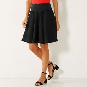 Blancheporte Jednofarebná širšia sukňa čierna 54
