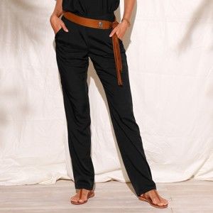 Blancheporte Vzdušné nohavice s pružným pásom, jednofarebné čierna 48