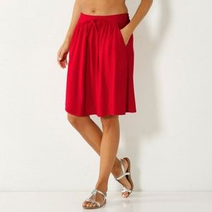Blancheporte Jednofarebná vzdušná sukňa červená 36