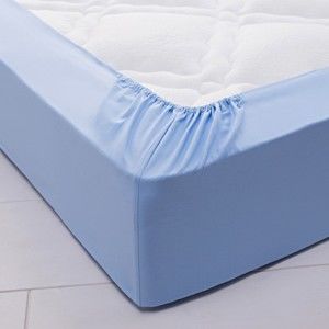 Blancheporte Džersejová napínacia posteľná plachta modrá napínacia plachta 60x120cm