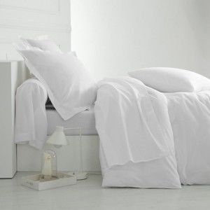 Blancheporte Jednofarebná posteľná súprava zn. Colombine z bavlny biela obliečka na vank. 40x40cm+lem