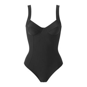 Blancheporte Jednodielne zoštíhľujúce plavky, s kosticami čierna, koš. E 50