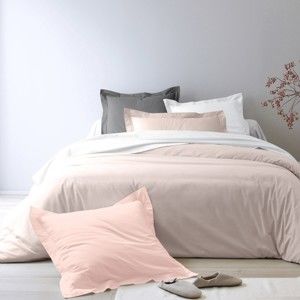 Blancheporte Jednofarebná posteľná bielizeň perkál, zn. Colombine pudrová ružová klasická plachta 180x290cm