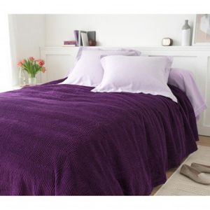 Blancheporte Jednofarebný taftový prikrývka na posteľ, kvalita luxus purpurová 220x250cm
