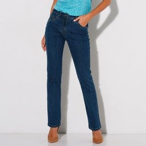 Blancheporte Rrovné džínsy, stredná postava modrá 48