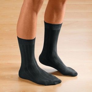Blancheporte Ponožky so širokým lemom, sada 2 páry čierna/čierna 43/46