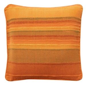 Blancheporte Súprava 2 ručně tkaných pruhovaných povlaků na polštář oranžová obliečka na vankúš 40x40cm,2ks