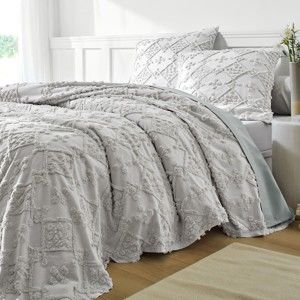 Blancheporte Prikrývka na posteľ s plastickým vzorom ražná obliečka na vankúš 65x65cm