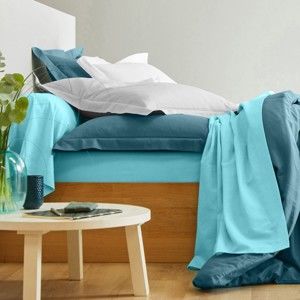 Blancheporte Jednofarebná posteľná bielizeň, polybavlna cédrová napínacia plachta 90x190cm