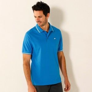 Blancheporte Polo tričko s krátkymi rukávmi azurová modrá 137/146 (4XL)
