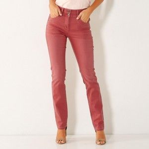 Blancheporte Rovné farebné džínsy papriková 44