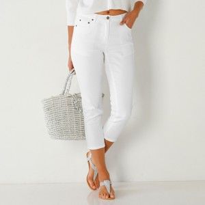 Blancheporte 3/4 slim džínsy biela 50