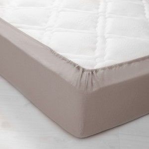 Blancheporte Napínacia posteľná plachta pre vysoké matrace, flanel hnedosivá napínacia plachta 90x190cm