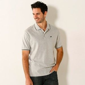 Blancheporte Polo tričko s krátkymi rukávmi sivý melír 107/116 (XL)