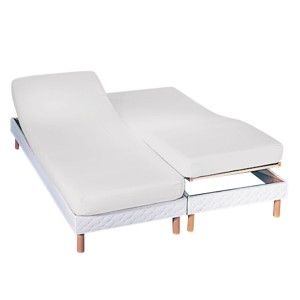 Blancheporte Napínacia jednofarebná plachta na polohovacie postele s hĺbkou rohov 26 cm biela napínacie plachta 160x200cm