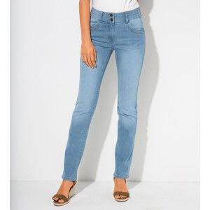 Blancheporte Rovné džínsy v oprané vzhľadu zapratá modrá 50