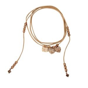Blancheporte Šnúrkový náhrdelník ku krku karamelová