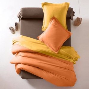 Blancheporte Jednofarebná posteľná súprava zn. Colombine z bavlny hnedosivá napínacia plachta 180x200cm