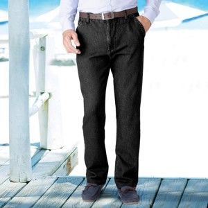 Blancheporte Džínsové nohavice bez záševkov čierna 62