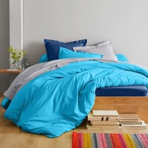 Blancheporte Jednofarebná posteľná bielizeň, bavlna zn. Colombine tyrkysová 200x200cm