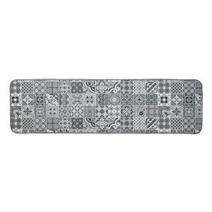 Blancheporte Žakárový koberec s motívom dlaždičiek sivá 50x200cm