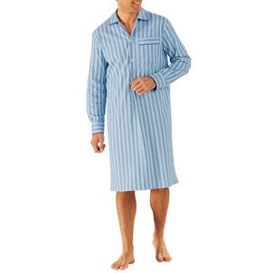 Blancheporte Pánská nočná košeľa, popelín modrá 117/126 (XXL)