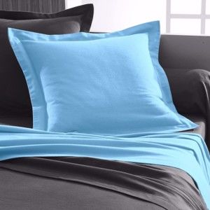 Blancheporte Jednofarebná flanelová posteľná bielizeň zn. Colombine nebeská modrá klasická plachta 180x290cm